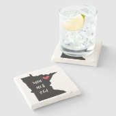 カスタマイズ可能な石コースターミネソタ ストーンコースター (横)