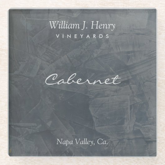 カスタマイズ可能な石板ガラス製ワインコースター ガラスコースター (正面)