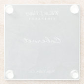 カスタマイズ可能な石板ガラス製ワインコースター ガラスコースター (裏面)