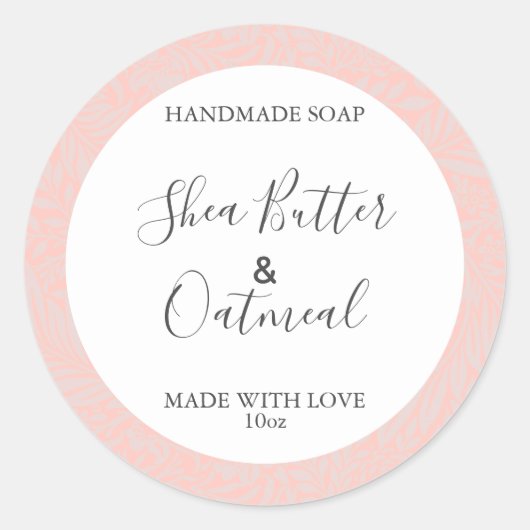 カスタマイズ可能な石鹸ラベル花パターンバラ ラウンドシール (正面)