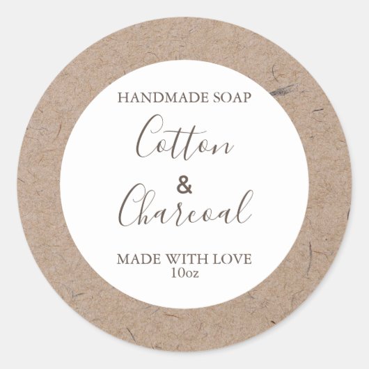 カスタマイズ可能な石鹸ラベル花パターン紙 ラウンドシール (正面)