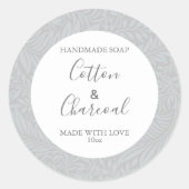 カスタマイズ可能な石鹸ラベル花パターン紙 ラウンドシール (正面)