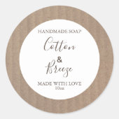 カスタマイズ可能な石鹸ラベル花柄ダンボール ラウンドシール (正面)