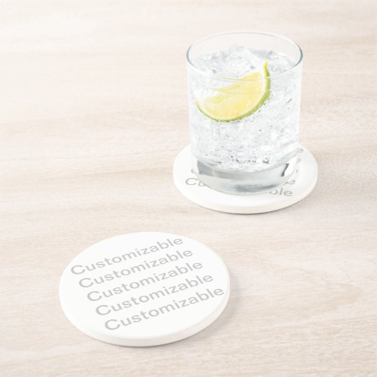 カスタマイズ可能な砂岩コースター コースター (側面)