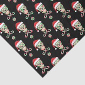 カスタマイズ可能な砂糖のスカルのサンタパターン 薄葉紙 (詳細)