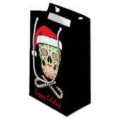 カスタマイズ可能な砂糖のスカルサンタ スモールペーパーバッグ (正面アングル)