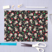 カスタマイズ可能な砂糖のスカルサンタ 薄葉紙 (クラフト)