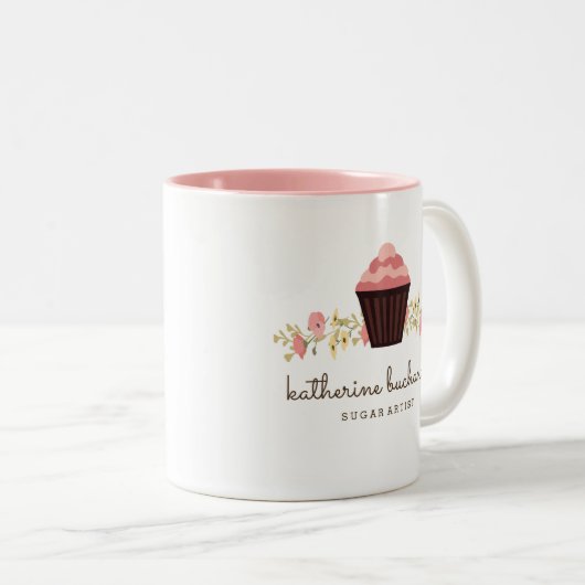 カスタマイズ可能な砂糖の芸術家のコーヒー・マグ ツートーンマグカップ (正面右)