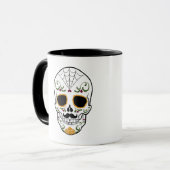 カスタマイズ可能な砂糖スカル マグカップ (正面左)