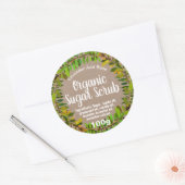 カスタマイズ可能な砂糖スクラブラベル ラウンドシール (封筒)