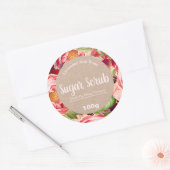 カスタマイズ可能な砂糖スクラブラベル ラウンドシール (封筒)