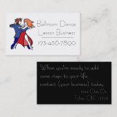 カスタマイズ可能な社交ダンスのレッスン名刺 名刺 (正面/裏面)
