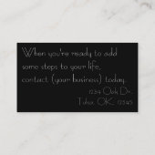 カスタマイズ可能な社交ダンスのレッスン名刺 名刺 (裏面)