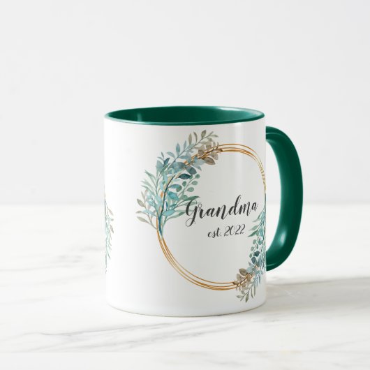 カスタマイズ可能な祖母の日付 – 初めての祖母2 マグカップ (正面右)