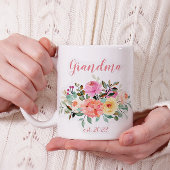 カスタマイズ可能な祖母の日付 – 初めての祖母 コーヒーマグカップ