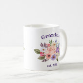 カスタマイズ可能な祖母の日付 – 初めて祖母のCof コーヒーマグカップ (正面右)