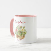 カスタマイズ可能な祖母の日付 – 初めて祖母のCof マグカップ (正面左)