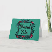 カスタマイズ可能な祝福のユール カード (正面)