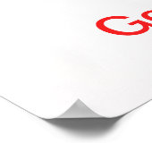 カスタマイズ可能な神の祝福アメリカ国旗の少女 ポスター (角)