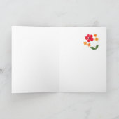 カスタマイズ可能な福のカード – フラワーパワー カード (内部)