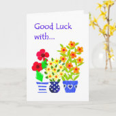 カスタマイズ可能な福のカード – フラワーパワー カード (黄色い花)