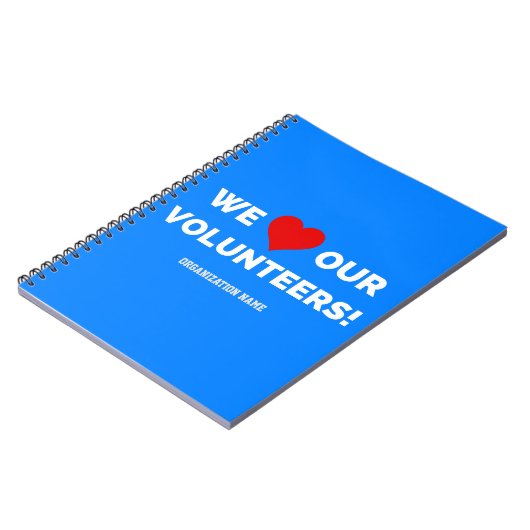 カスタマイズ可能な私たちのボランティアを愛する ノートブック (左側)