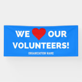 カスタマイズ可能な私たちのボランティアを愛する 横断幕 (横)