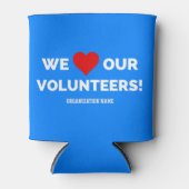 カスタマイズ可能な私たちのボランティアを愛する 缶クーラー (正面)