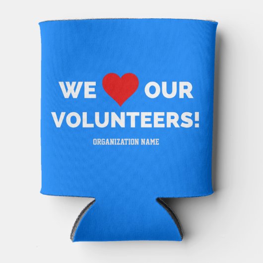 カスタマイズ可能な私たちのボランティアを愛する 缶クーラー (正面)