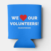 カスタマイズ可能な私たちのボランティアを愛する 缶クーラー (裏面)