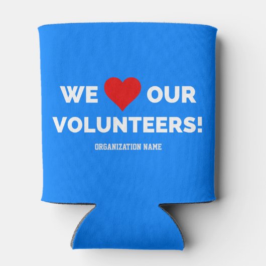 カスタマイズ可能な私たちのボランティアを愛する 缶クーラー (裏面)
