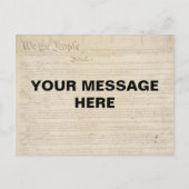 カスタマイズ可能な私たち国民憲法の背景 ポストカード (正面)