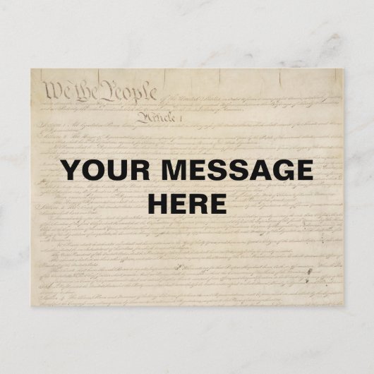 カスタマイズ可能な私たち国民憲法の背景 ポストカード (正面)