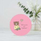 カスタマイズ可能な私のバレンタインピンク シーズンカード (スタンド正面)