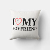 カスタマイズ可能な私の彼氏を愛する クッション (裏面)