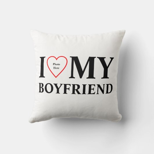 カスタマイズ可能な私の彼氏を愛する クッション (裏面)