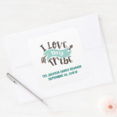 カスタマイズ可能な私の部族の家族の懇親会 スクエアシール (封筒)