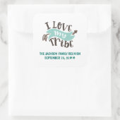 カスタマイズ可能な私の部族の家族の懇親会 スクエアシール (バッグ)