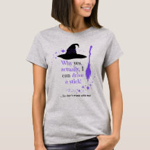 カスタマイズ可能な私はスティックのハロウィーンTシャツを駆動できる