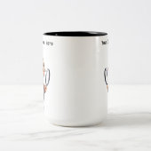 カスタマイズ可能な私立探偵のカートゥーン ミステリー ツートーンマグカップ (中央)