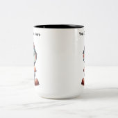 カスタマイズ可能な私立探偵のカートゥーン ミステリー ツートーンマグカップ (中央)