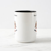 カスタマイズ可能な私立探偵の漫画の謎 ツートーンマグカップ (中央)