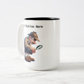 カスタマイズ可能な私立探偵の漫画の謎 ツートーンマグカップ (正面左)