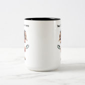 カスタマイズ可能な私立探偵の漫画の謎 ツートーンマグカップ (中央)