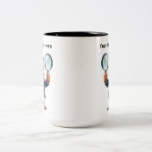 カスタマイズ可能な私立探偵の漫画の謎 ツートーンマグカップ (中央)