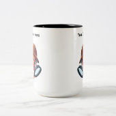 カスタマイズ可能な私立探偵の漫画の謎 ツートーンマグカップ (中央)