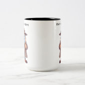 カスタマイズ可能な私立探偵の漫画の謎 ツートーンマグカップ (中央)