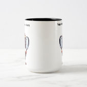 カスタマイズ可能な私立探偵の漫画の謎 ツートーンマグカップ (中央)