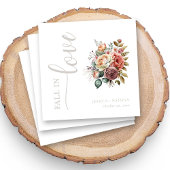 カスタマイズ可能な秋と恋の結婚 スタンダードカクテルナプキン