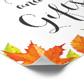 カスタマイズ可能な秋のサイン、紅葉の装飾 ポスター (角)